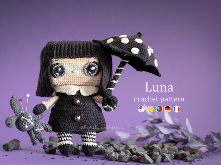 Luna the Gothic Doll • PDF Amigurumi Pattern