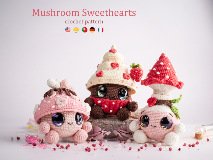 Mushroom Sweethearts • PDF Amigurumi Pattern