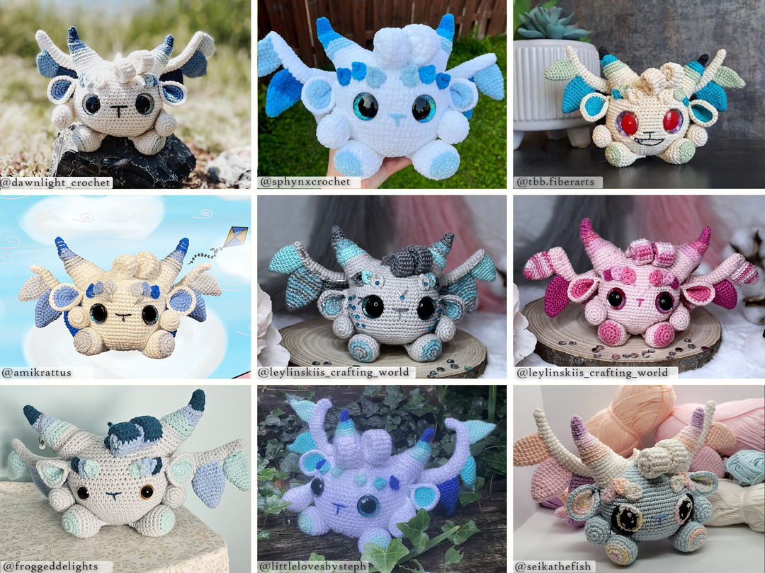 Elemental Dragons Bundle • PDF Amigurumi Pattern