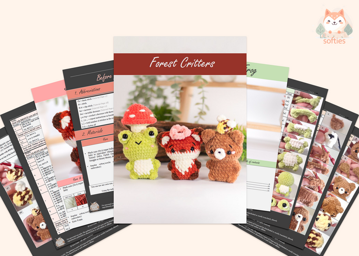 Forest Critters II Bundle • PDF Easy Low Sew Amigurumi Pattern