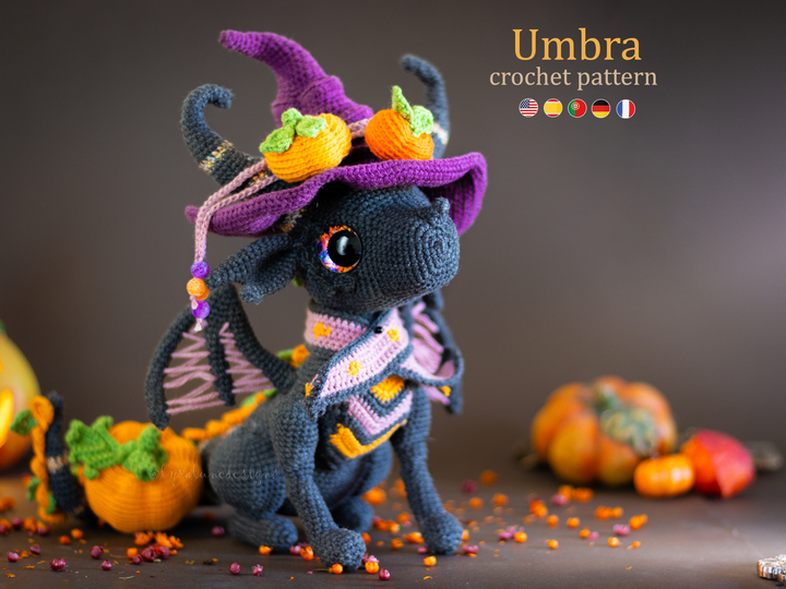 Umbra the Witchy Dragon • PDF Amigurumi Pattern