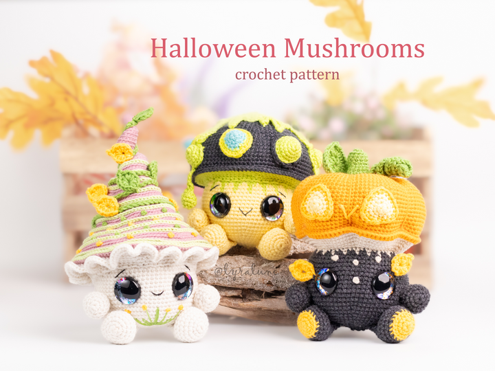 Halloween Mushrooms • PDF Amigurumi Pattern