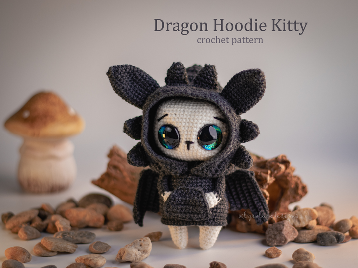 Dragon Hoodie Kitty • PDF Amigurumi Pattern