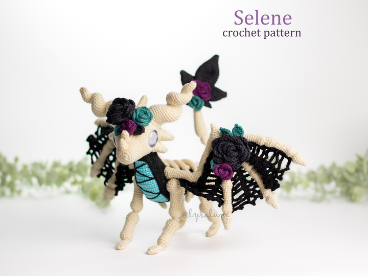 Selene the Skeletal Dragon • PDF Amigurumi Pattern