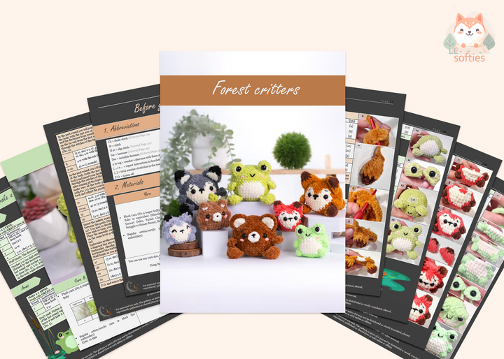 Forest Critters Bundle • PDF Easy Low Sew Amigurumi Pattern