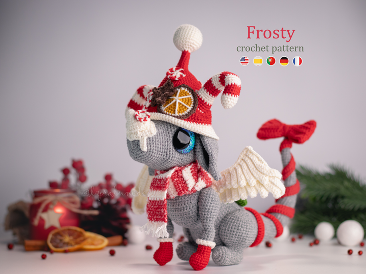 Frosty the Winter Dragon • PDF Amigurumi Pattern