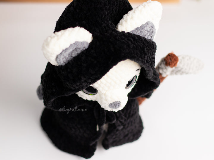 Grim Reaper Kitty • PDF Easy Amigurumi Pattern