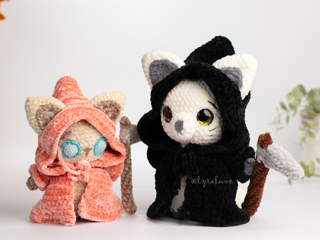 Grim Reaper Kitty • PDF Easy Amigurumi Pattern