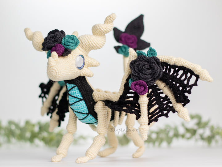 Selene the Skeletal Dragon • PDF Amigurumi Pattern