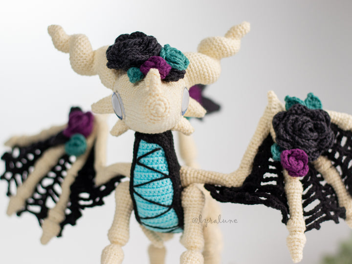 Selene the Skeletal Dragon • PDF Amigurumi Pattern