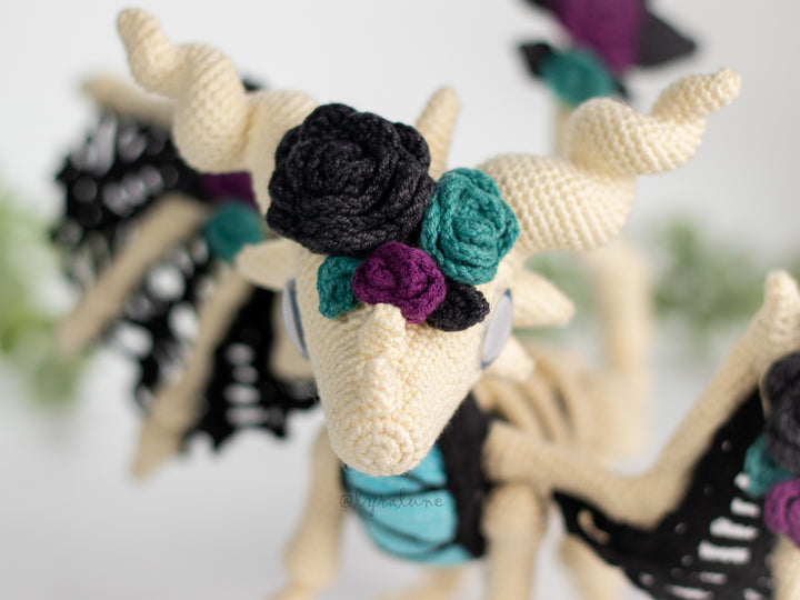 Selene the Skeletal Dragon • PDF Amigurumi Pattern