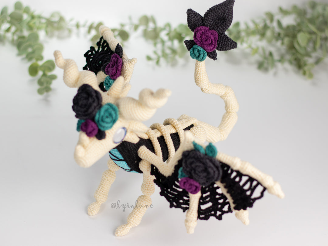 Selene the Skeletal Dragon • PDF Amigurumi Pattern