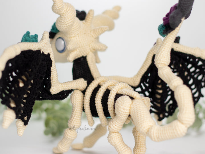 Selene the Skeletal Dragon • PDF Amigurumi Pattern