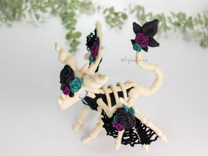 Selene the Skeletal Dragon • PDF Amigurumi Pattern