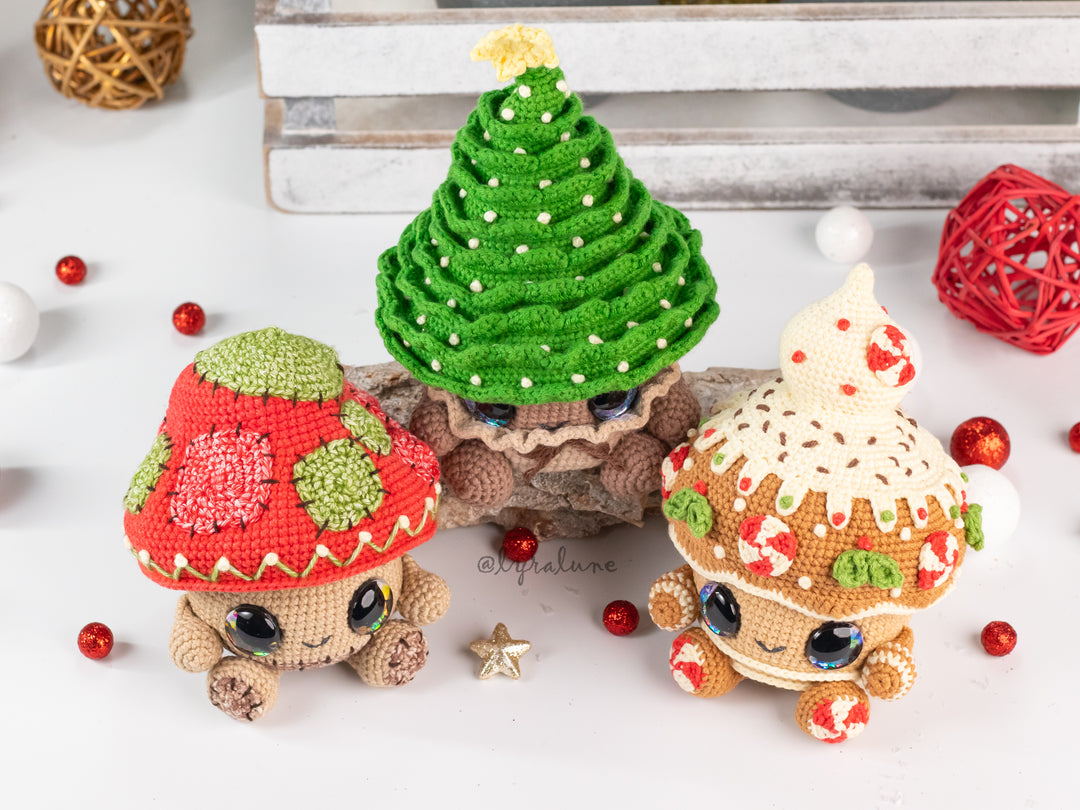 Christmas Mushrooms • PDF Amigurumi Pattern