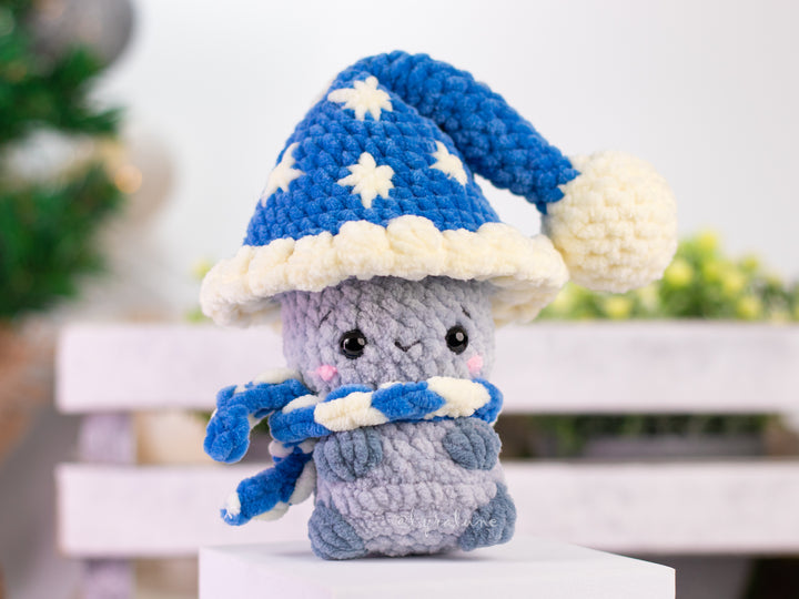 Christmas Mushrooms • PDF Easy Low Sew Amigurumi Pattern