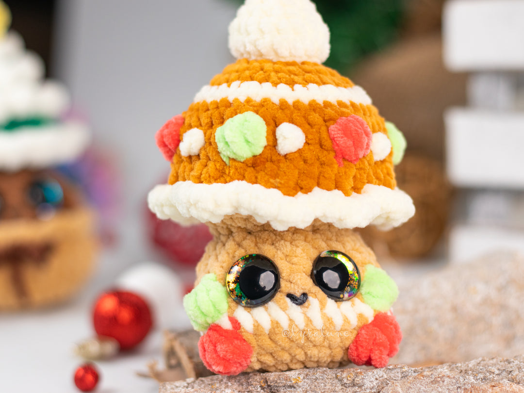 Baby Christmas Mushrooms • PDF Easy Low Sew Amigurumi Pattern