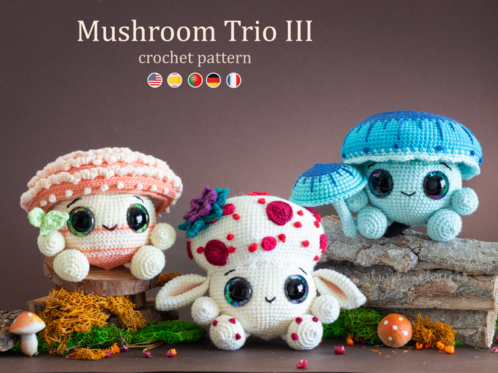Mushroom Trio III • PDF Amigurumi Pattern