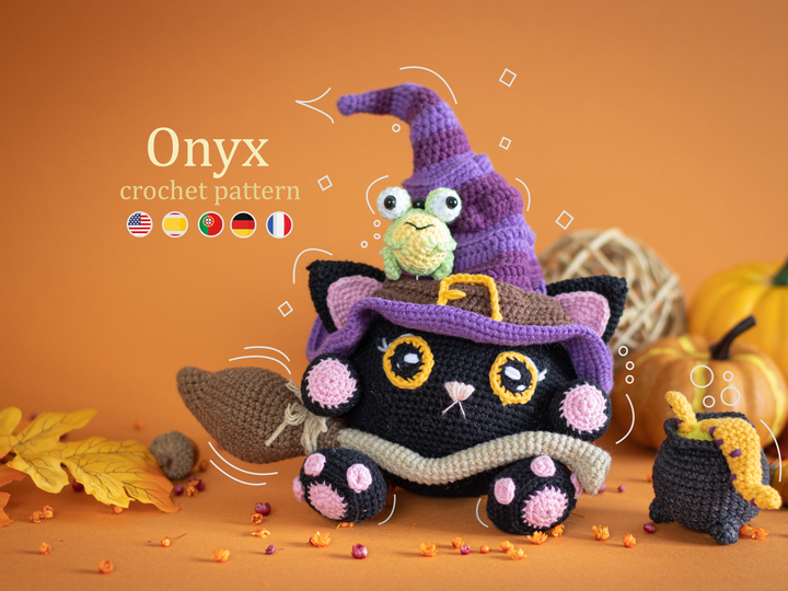 Onyx the Witchy Cat • PDF Amigurumi Pattern
