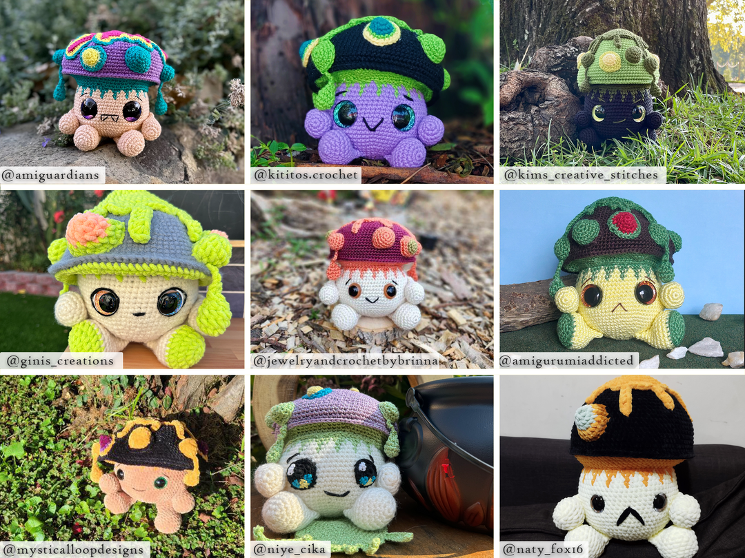 Halloween Mushrooms • PDF Amigurumi Pattern