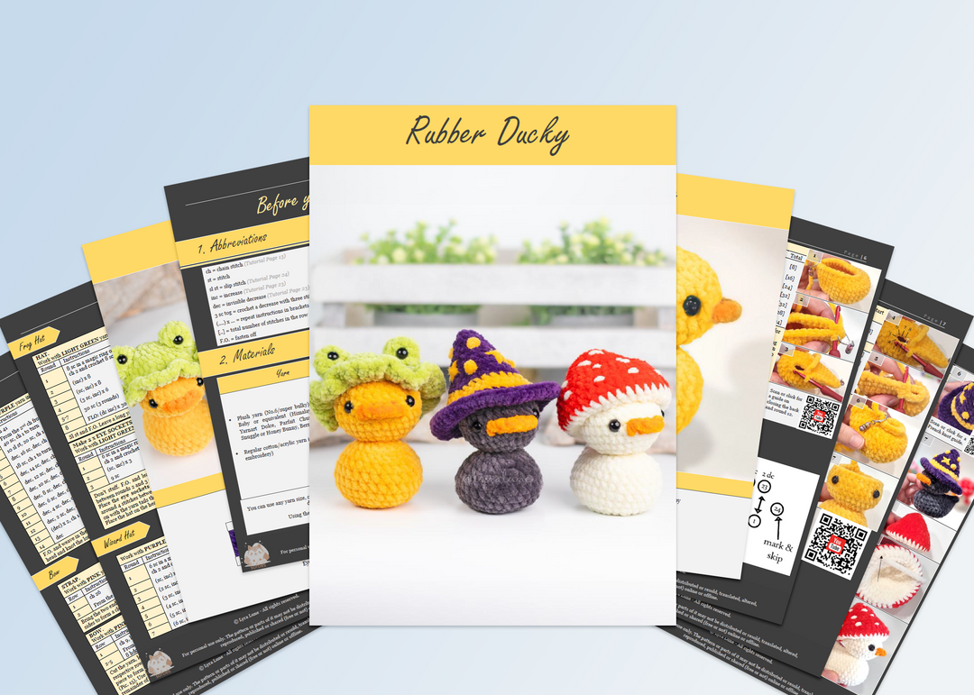 Rubber Ducky • PDF Easy Low Sew Amigurumi Pattern