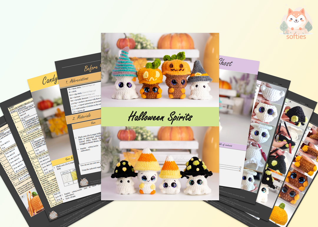 Halloween Spirits Bundle • PDF Easy Amigurumi Pattern