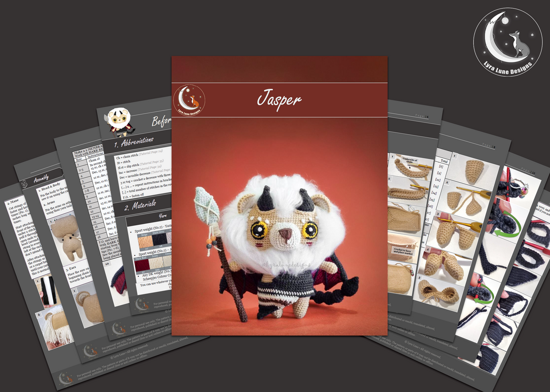 Jasper the Manticore • PDF Amigurumi Pattern