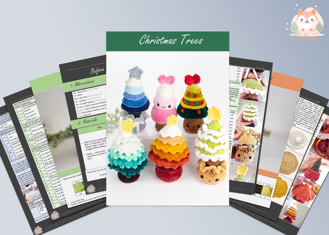 Christmas Trees Bundle • PDF Easy Amigurumi Pattern