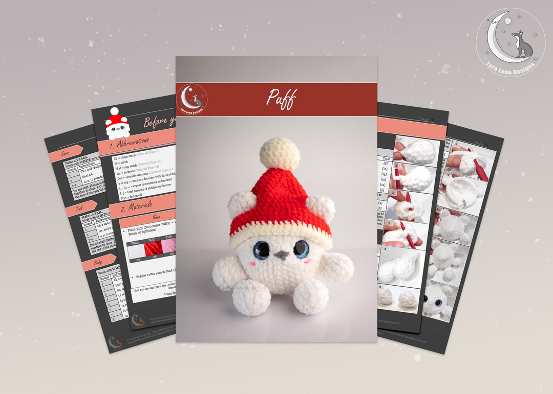 Puff the Polar Bear • PDF Easy Amigurumi Pattern