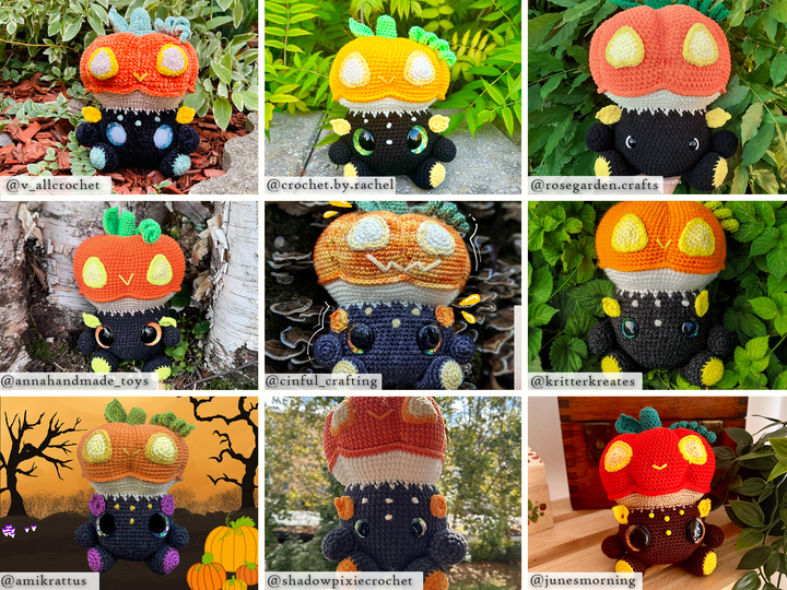 Halloween Mushrooms • PDF Amigurumi Pattern