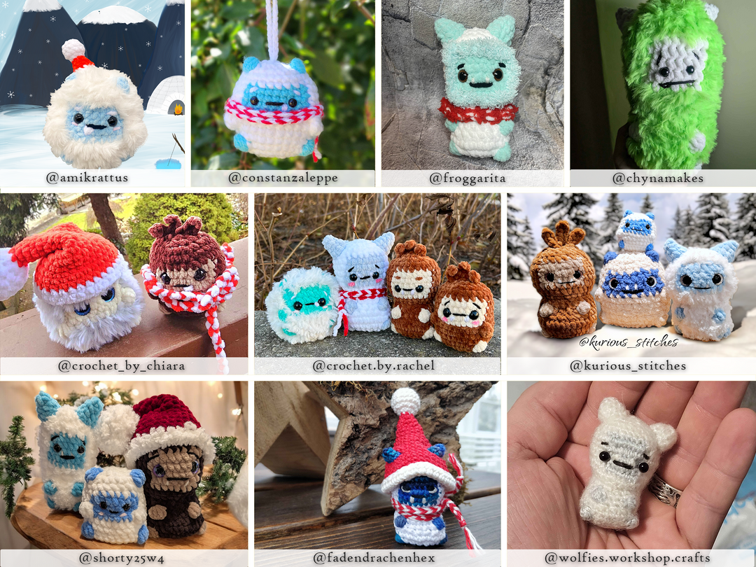 Yeti & Bigfoot • PDF Easy Low Sew Amigurumi Pattern