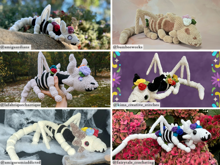 Skeletal Dragon • PDF Easy Amigurumi Pattern