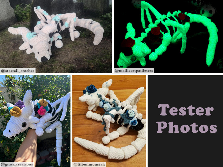 Skeletal Dragon • PDF Easy Amigurumi Pattern