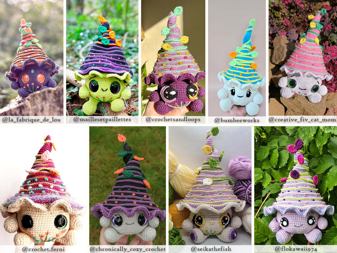 Halloween Mushrooms • PDF Amigurumi Pattern